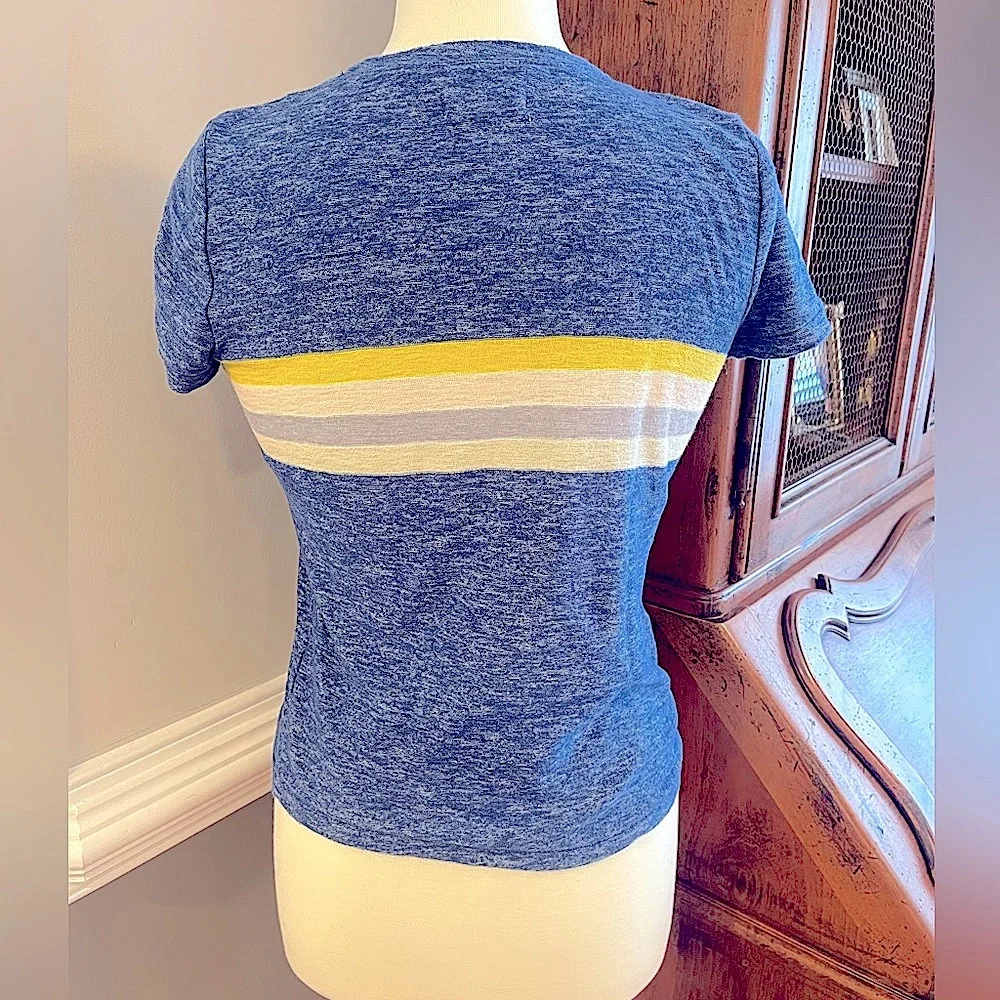 Madewell Heathered Retro Chest Stripe Tee Shirt - Picture 3 of 4